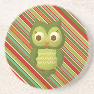 Dessous De Verre En Grès Hibou sage fascinant