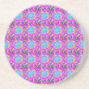 Dessous De Verre En Grès Hippie Retro chill art de base