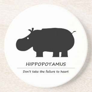 Dessous De Verre En Grès Hippopotame
