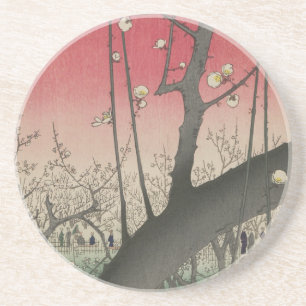 Dessous De Verre En Grès Hiroshige Plum Estate Kameido : Japonais vintage