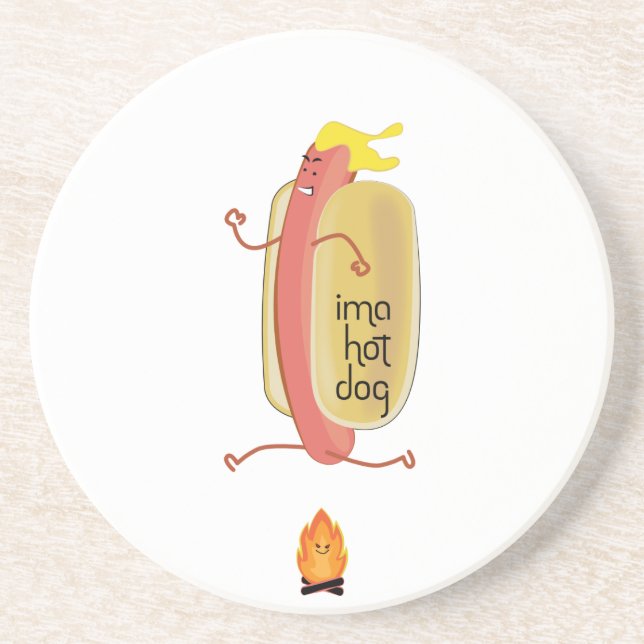 Dessous De Verre En Grès Hot Dog Oe Devil (Devant)