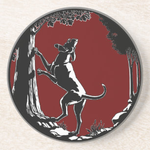 Dessous De Verre En Grès Hound Dog Art Drink Coasters Chasse Dessous de ver
