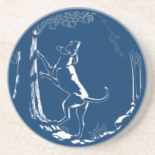Dessous De Verre En Grès Hound Dog Art Drink Coasters Chasse Dessous de ver