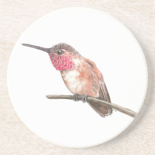 Dessous De Verre En Grès Hummingbird watercolor