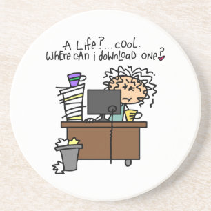 Dessous De Verre En Grès Humour de la vie de téléchargement