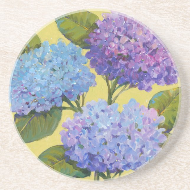 Dessous De Verre En Grès Hydrangée de printemps I (Devant)