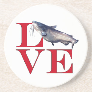 Dessous De Verre En Grès I Love Catfish