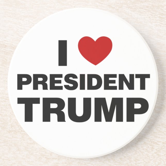 Dessous De Verre En Grès I Love Président Trump Heart (Devant)