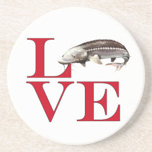 Dessous De Verre En Grès I Love Sturgeon