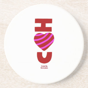 Dessous De Verre En Grès I Love You Sandstone Coaster