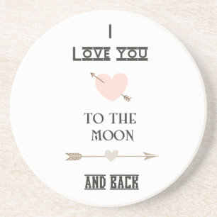Dessous De Verre En Grès I love you to the moon and back