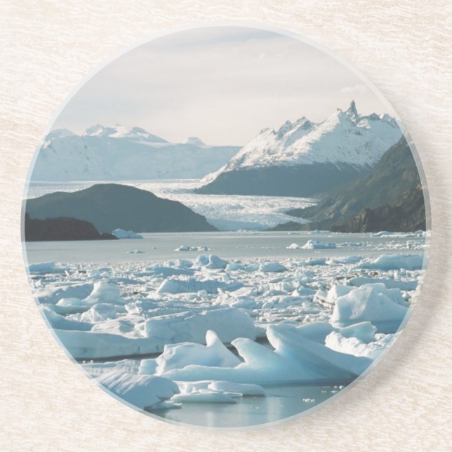 Dessous De Verre En Grès Icebergs glaciaires (Devant)