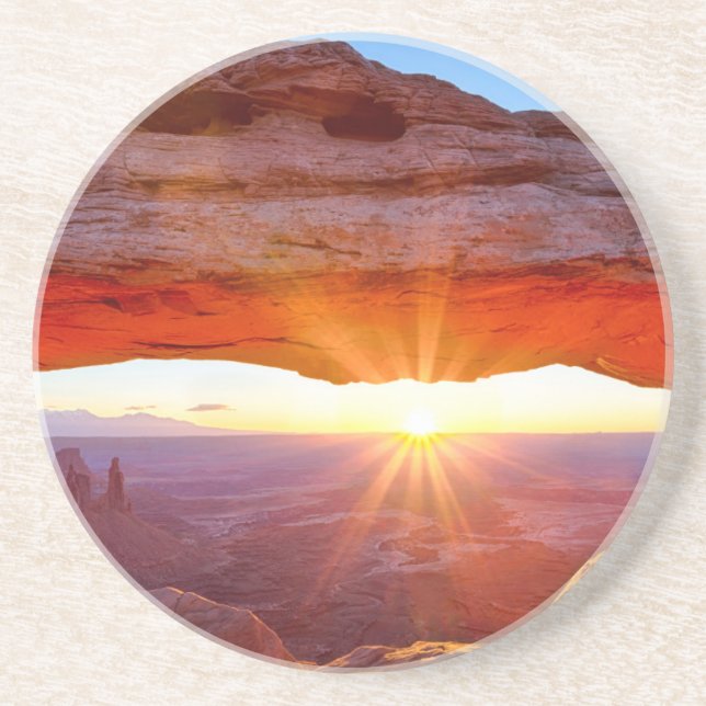 Dessous De Verre En Grès Île dans le ciel (Devant)