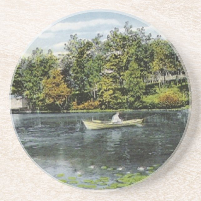 Dessous De Verre En Grès Île d'étang de Wilson (Devant)