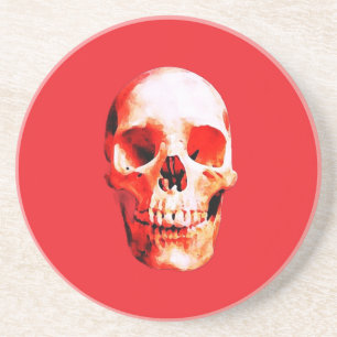 Dessous De Verre En Grès Illustration d'art Pop Skull