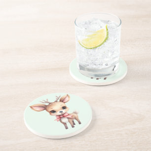 Dessous De Verre En Grès Illustration de cartoon de bébé cerf mignon