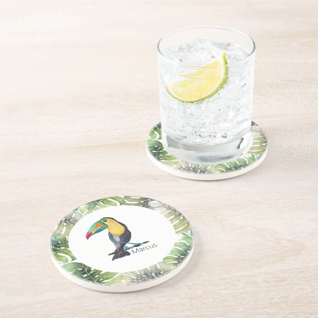 Dessous De Verre En Grès Illustration de l'aquarelle tactile (Côté)