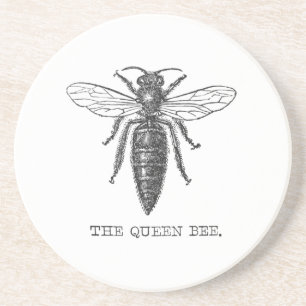 Dessous De Verre En Grès Illustration des abeilles de l'insecte de la reine