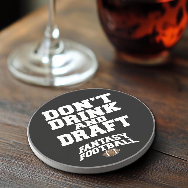 Dessous De Verre En Grès Imaginaire Football ne buvez pas et bavardage (Sandstone Coaster)
