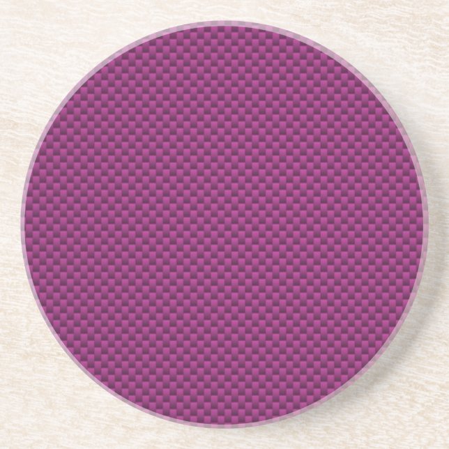 Dessous De Verre En Grès Impression en fibre de carbone violet Fushia (Devant)