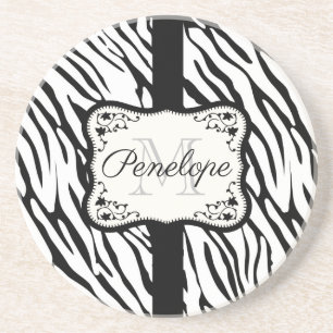Dessous De Verre En Grès Impression Zebra