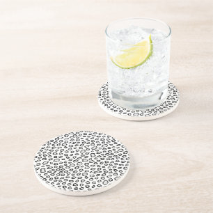 Dessous De Verre En Grès Imprimé animal noir et blanc