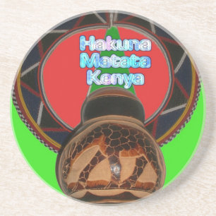 Dessous De Verre En Grès Imprimer Hakuna Matata Kenya Art
