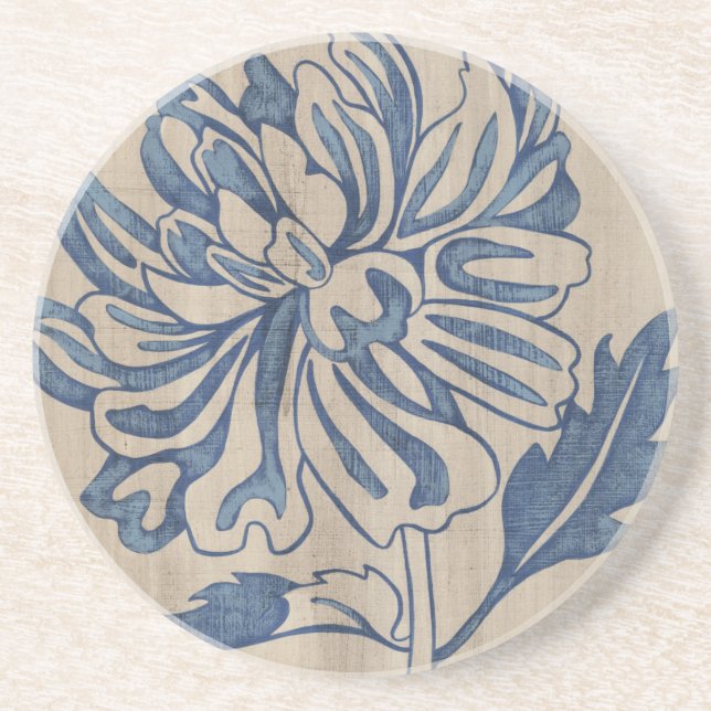 Dessous De Verre En Grès Indigo Mum (Devant)