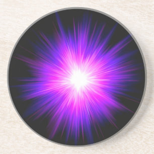 Dessous De Verre En Grès Indigo violet cicatrisation flamme reiki énergie d