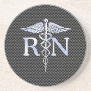 Dessous De Verre En Grès Infirmière inscrite RN Caduceus Snakes Decor