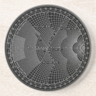 Dessous De Verre En Grès Ingénieur en électronique Smith Chart Black