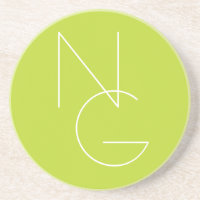 Initiales de chevauchement modernes 2 | Lime vert