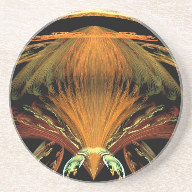 Dessous De Verre En Grès Insecte orange Alien (Devant)