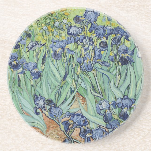 Dessous De Verre En Grès Irises par Van Gogh (Devant)