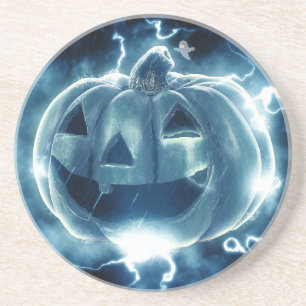 Dessous De Verre En Grès Jack-o-lanterne éffrayant