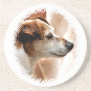 DESSOUS DE VERRE EN GRÈS JACK RUSSELL TERRIER CHIEN