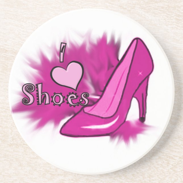 Dessous De Verre En Grès J'aime des chaussures (Devant)