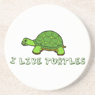Dessous De Verre En Grès J'Aime Les Tortues
