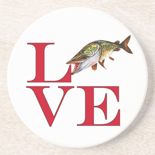 Dessous De Verre En Grès J'aime Muskie (Devant)