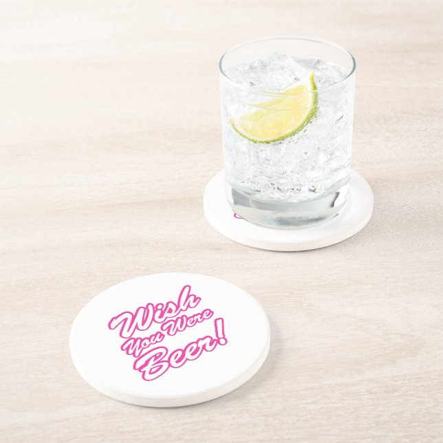 Dessous De Verre En Grès J'Aimerais Que Tu Sois Bière ! (Côté)