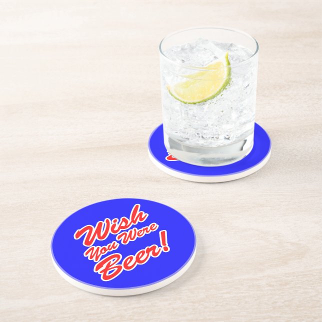 Dessous De Verre En Grès J'Aimerais Que Tu Sois Bière ! (Côté)
