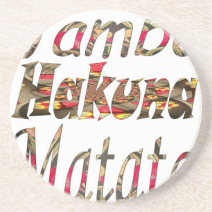 Dessous De Verre En Grès Jambo Hakuna Matata ! Imprimerie d'art Vintage afr
