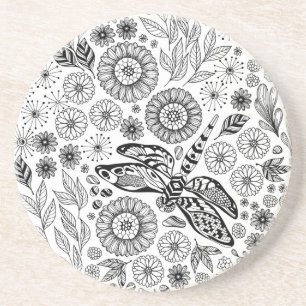 Dessous De Verre En Grès Jardin des libellules