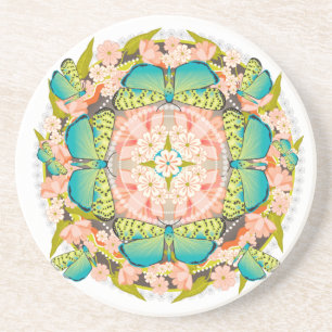 Dessous De Verre En Grès Jardin des papillons