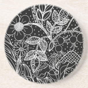 Dessous De Verre En Grès Jardin Magique Color-In Art Anniversaire Grès