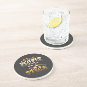 Dessous De Verre En Grès Je bats les gens avec un bâton - Billard 8 Ball