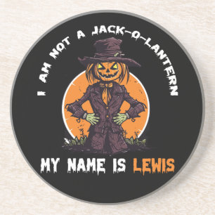 Dessous De Verre En Grès Je ne suis pas un Jack-o-Lantern, je m'appelle Lew