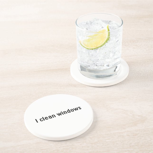 Dessous De Verre En Grès Je nettoie les fenêtres (Côté)