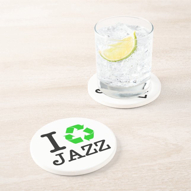 Dessous De Verre En Grès Je Recycle Le Jazz (Côté)