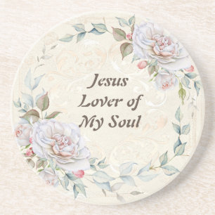 Dessous De Verre En Grès Jésus-Amour de Mon âme Dessous de verre de grès